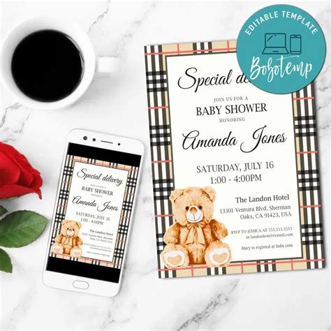 what does a burberry shirt at a baby shower mean|burberry baby shower invitation ideas.